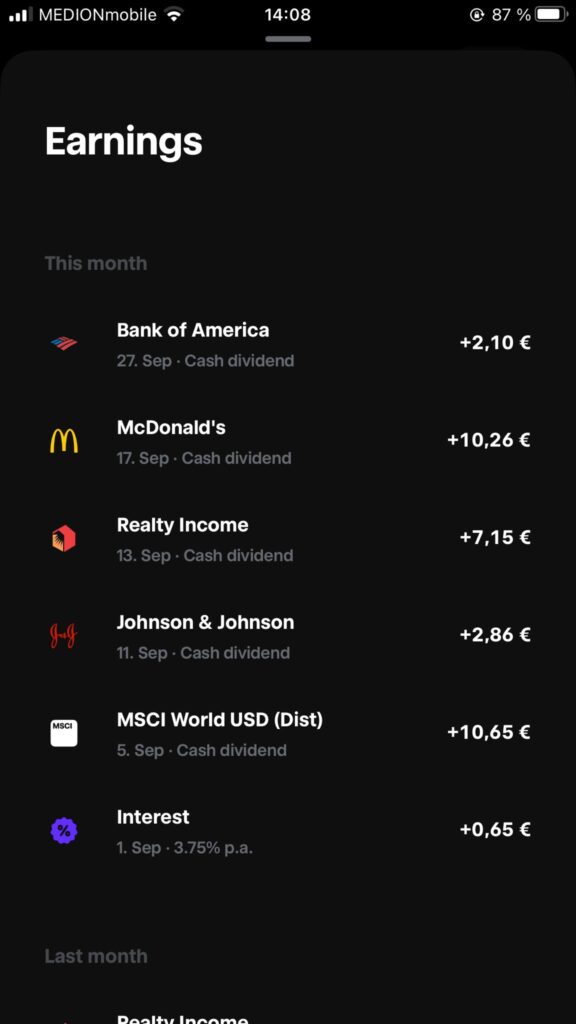 Dividenden Titel im September